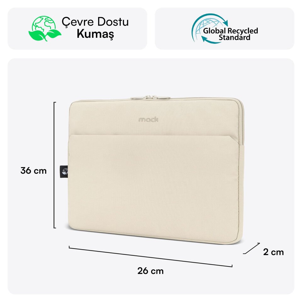 MACK MCE-1505 14.1 NOVA Eco Notebook Sleeve Latte