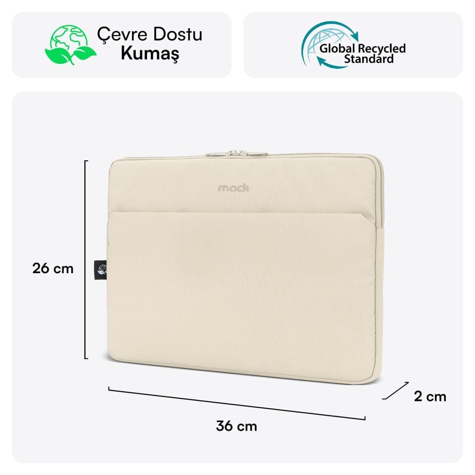 MACK MCE-1505 14.1 NOVA Eco Notebook Sleeve Latte