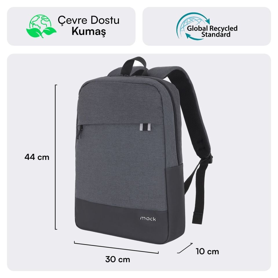 MACK MCE-1103 15.6 UNICITY Eco Notebook Sırt Çantası Siyah