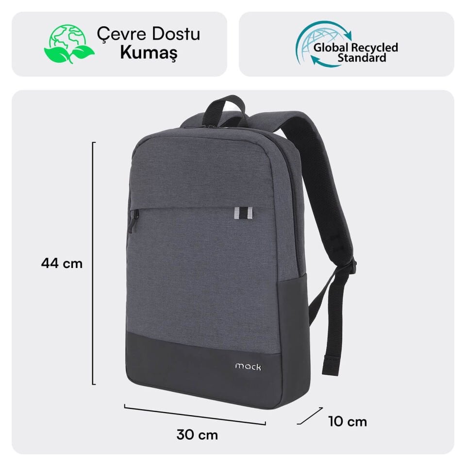 MACK MCE-1103 15.6 UNICITY Eco Notebook Sırt Çantası Siyah