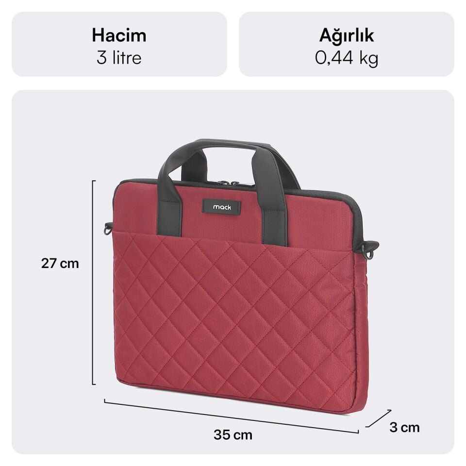 MACK MCC-902 14.1 iksy Notebook Çantası Kırmızı