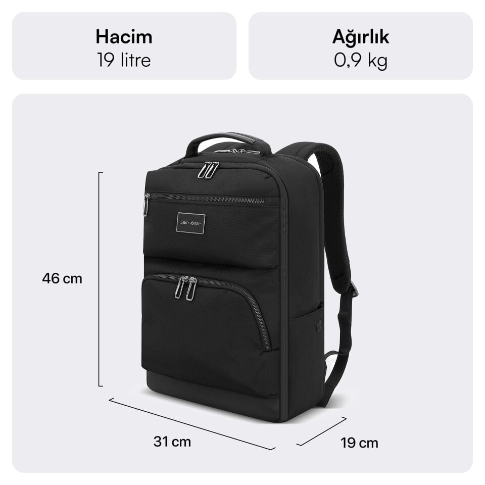 SAMSONITE NU4-09-005 15.6 Chiron Notebook Sırt Çantası Siyah
