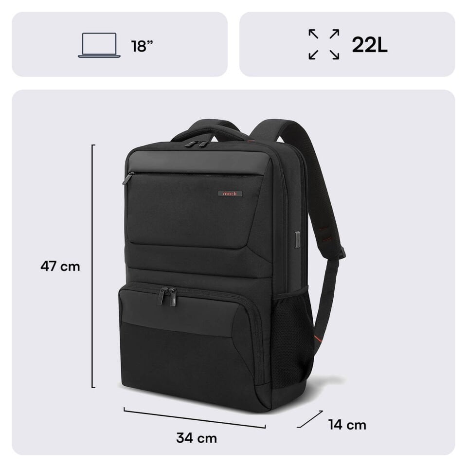 MACK MCC-807 18 Business X Notebook Sırt Çantası Siyah