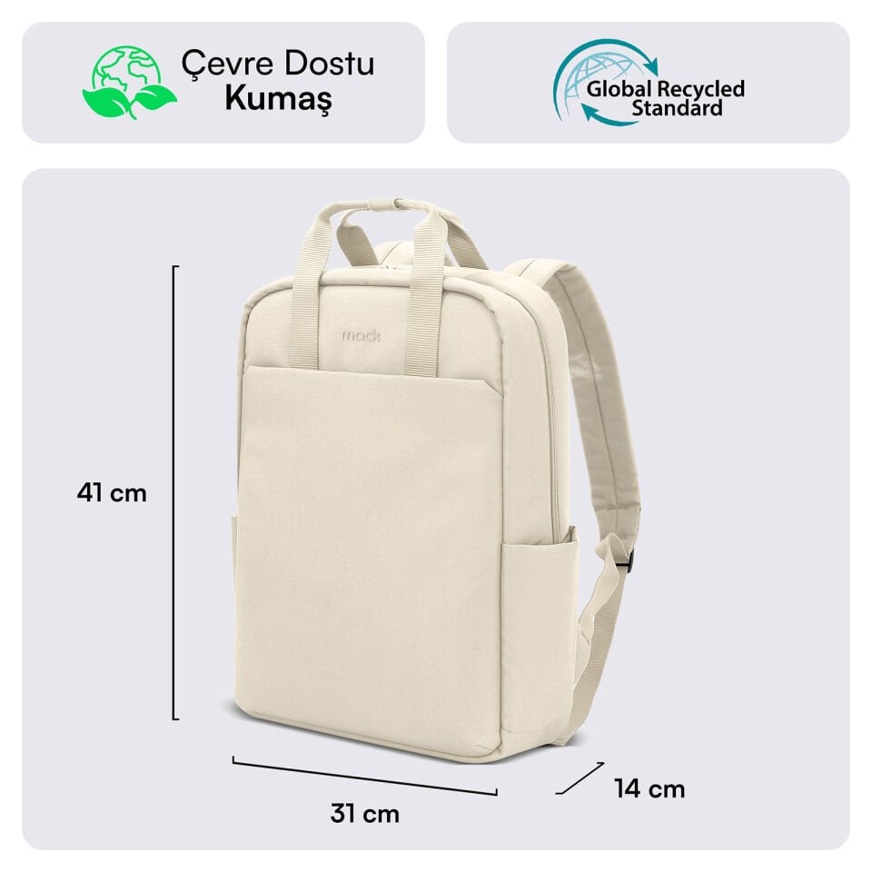 MACK MCE-1524 15.6 NOVA Eco Notebook Sırt Çantası Latte