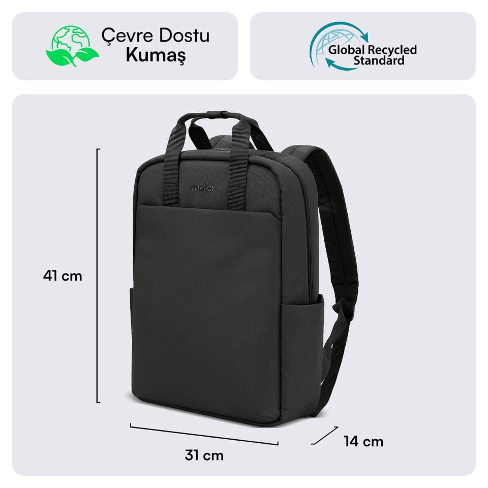MACK MCE-1521 15.6 NOVA Eco Notebook Sırt Çantası Siyah