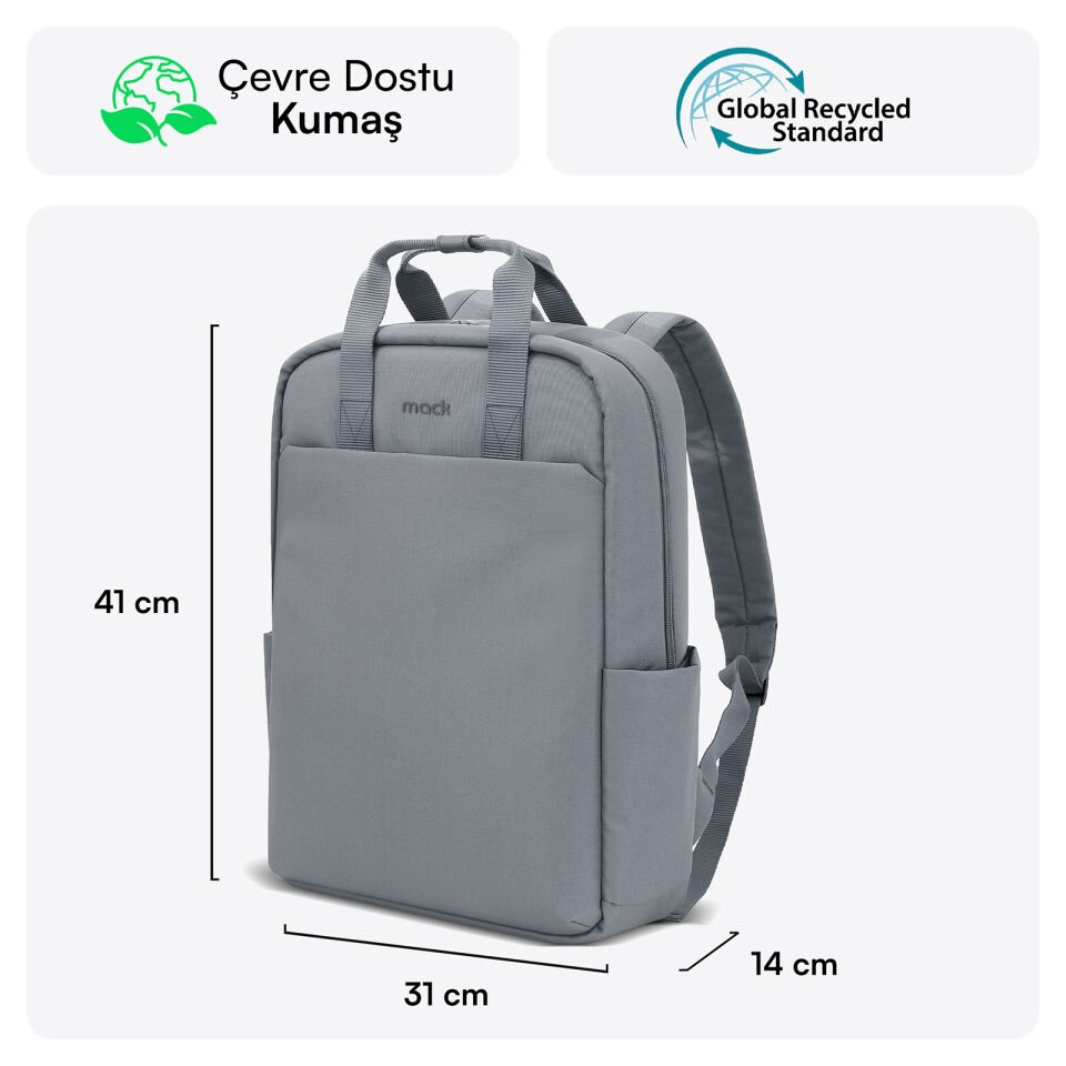 MACK MCE-1522 15.6 NOVA Eco Notebook Sırt Çantası Gri