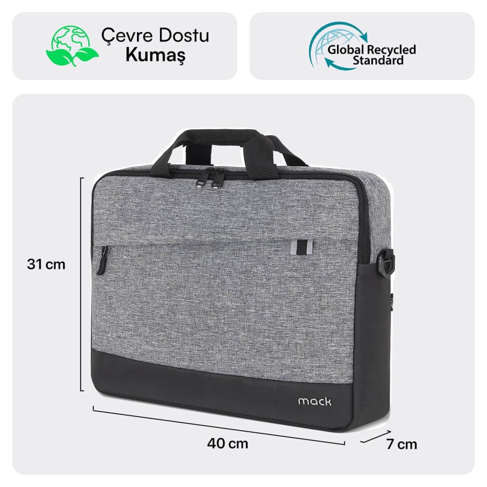 MACK MCE-1102 15.6 UNICITY Eco Notebook Çantası Gri