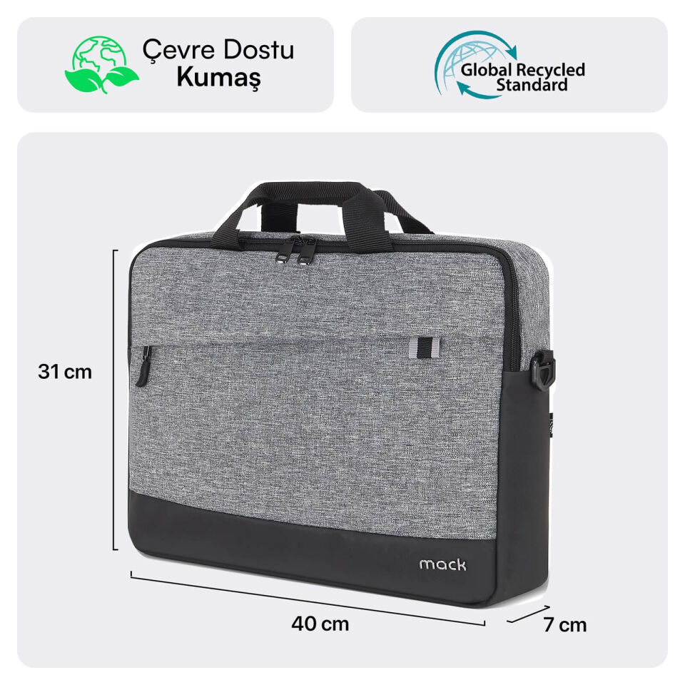 MACK MCE-1102 15.6 UNICITY Eco Notebook Çantası Gri