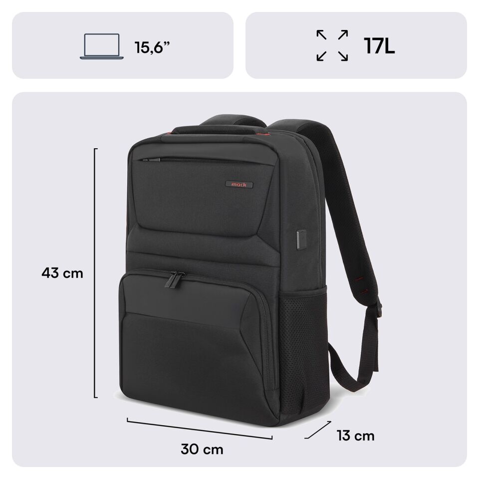 MACK MCC-805 15.6 Business X Notebook Sırt Çantası Siyah