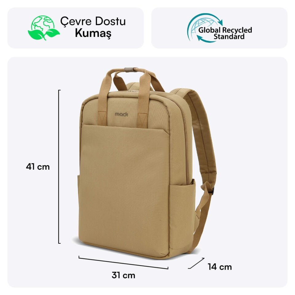 MACK MCE-1523 15.6 NOVA Eco Notebook Sırt Çantası Camel