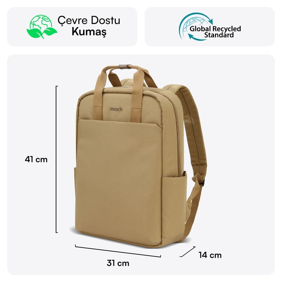 MACK MCE-1523 15.6 NOVA Eco Notebook Sırt Çantası Camel