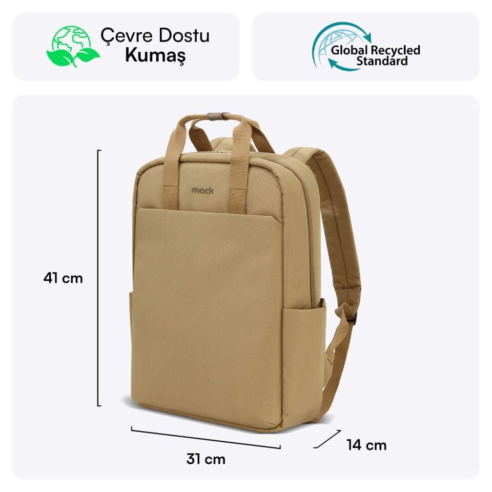 MACK MCE-1523 15.6 NOVA Eco Notebook Sırt Çantası Camel
