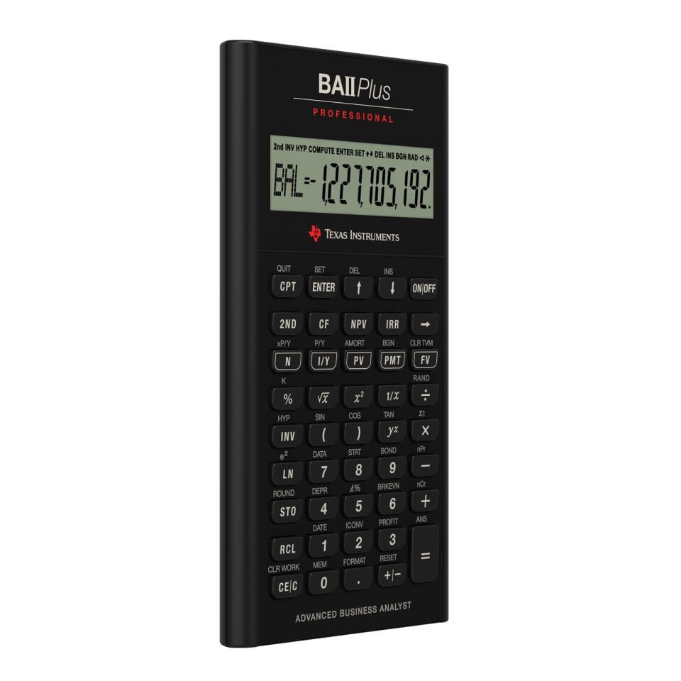 TEXAS INS. BA II Plus Professional Finansal Hesap Makinesi Siyah