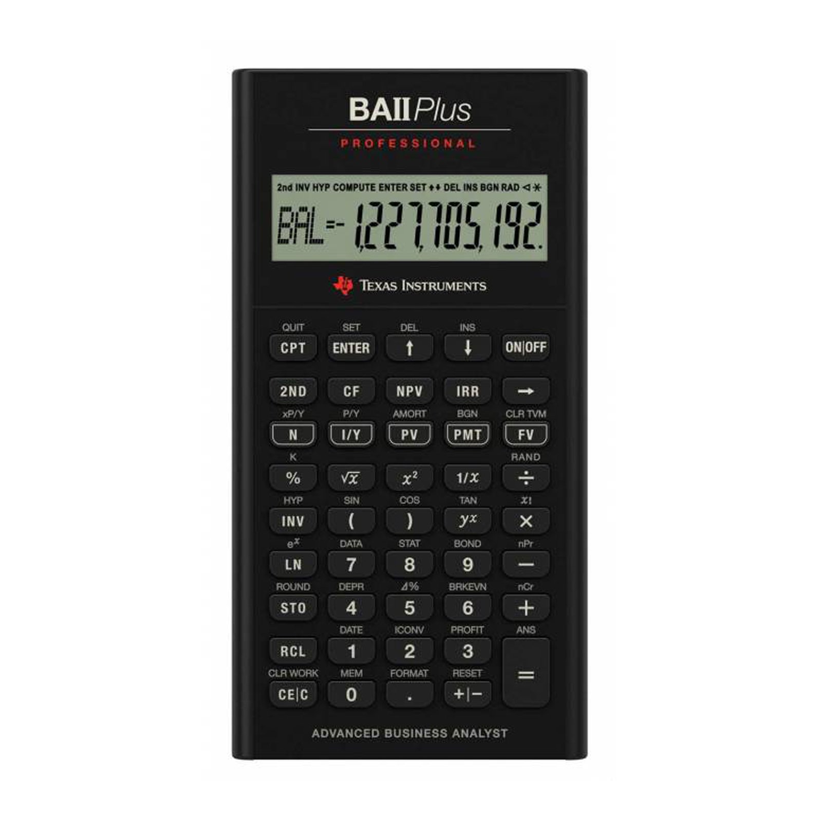 BA II Plus Professional Finansal Hesap Makinesi.